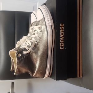 Metallic Silver Chuck Taylors